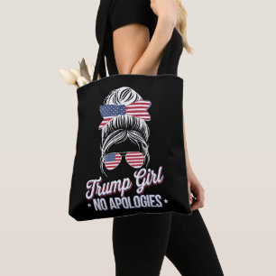 Bolsa Tote Garota Trump Sem Desculpas Coque Desarrumado Retro