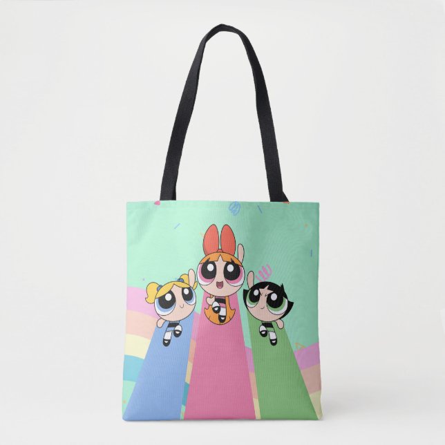 Bolsa Tote Garotas do Powerpuff Voam Alto (Frente)
