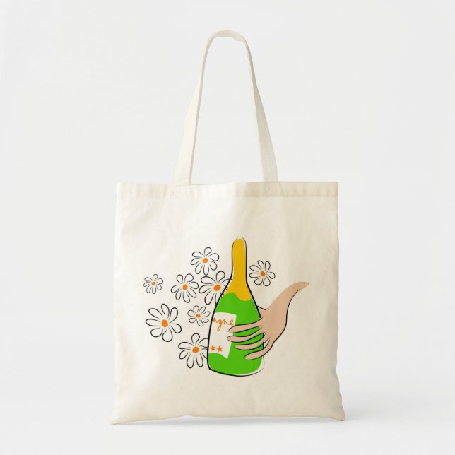 Bolsa Tote garrafa de vinho (Frente)