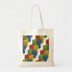 Bolsa Tote Garrafas De Vidro, Design de Padrão De Abstrato.