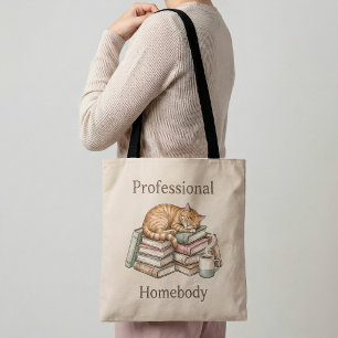 Bolsa Tote Gata Gordinha Caseira Profissional Livros Saco Div