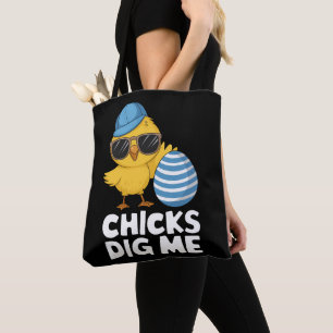 Bolsa Tote Gatas Me Desejam Caça ao Ovo de Páscoa Divertida