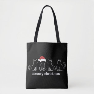 Bolsa Tote Gatinhamente Natal dos Gatos Fofos Gatinhos Gatos