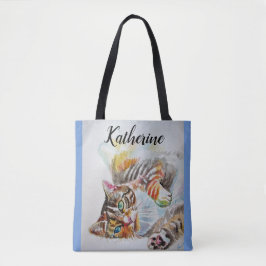 Bolsa Tote Gatinhas Bonitas De Gato Jogando Bolinho De Brinqu
