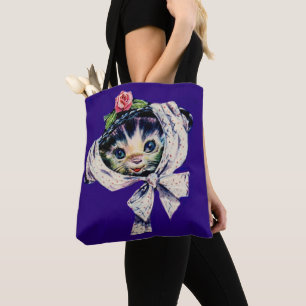 Bolsa Tote gatinho adorável num chapéu de gatinho