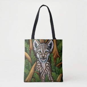 Bolsa Tote Gatinho bonito e adorável do Lynx
