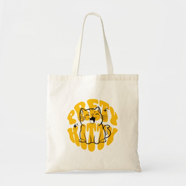 Bolsa Tote Gatinho bonito gato fofo (Frente)