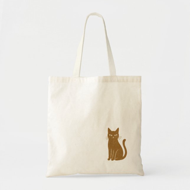 Bolsa Tote Gatinho de Carimbo do dia a dia (Frente)