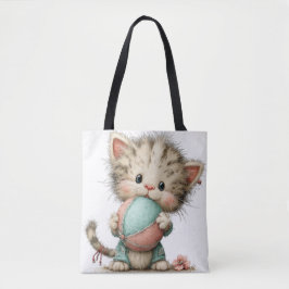 BOLSA TOTE GATINHO DE VERÃO ADORÁVEL E EXCÊNTRICO