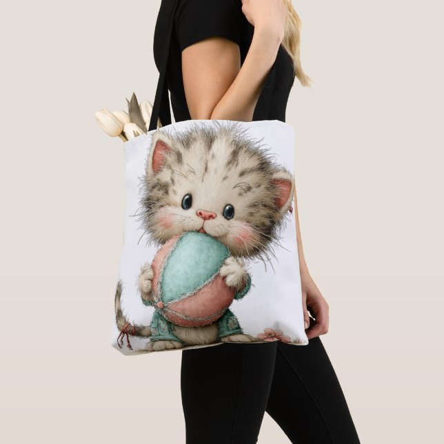 BOLSA TOTE GATINHO DE VERÃO ADORÁVEL E EXCÊNTRICO (Close Up)