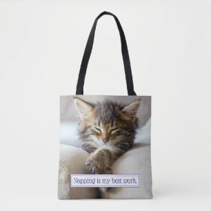 Bolsa Tote Gatinho dormindo