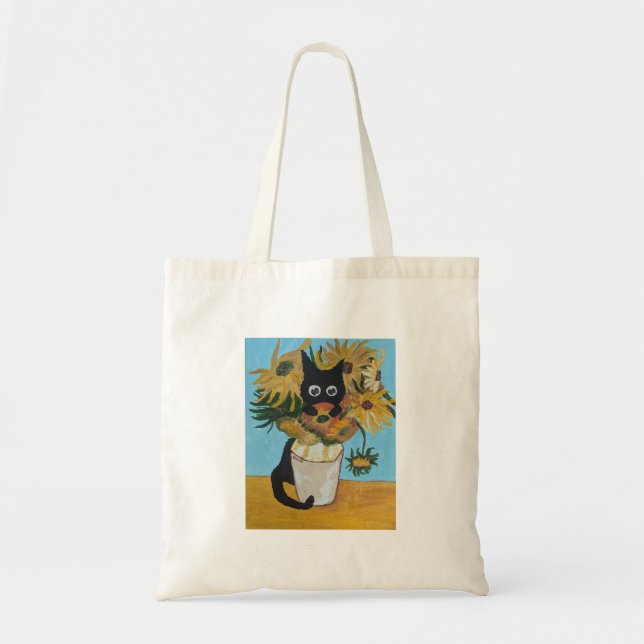 Bolsa Tote Gatinho em VanGogh (Frente)