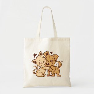 Bolsa Tote Gatinho fofo Kitty Gato Amor Desenho Cachorrinho C