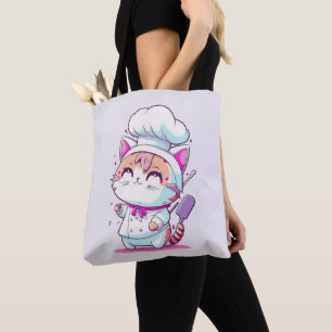 Bolsa Tote Gatinho Gatinho Gatinho Feliz de Padaria  