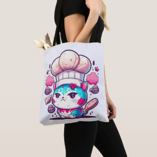 Bolsa Tote Gatinho Gato de Chef de Pastor de Baqueiro de Boni