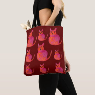Bolsa Tote Gatinho giro, rosa,