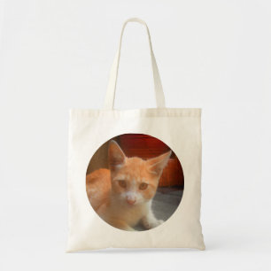 Bolsa Tote Gatinho Laranja Fofo