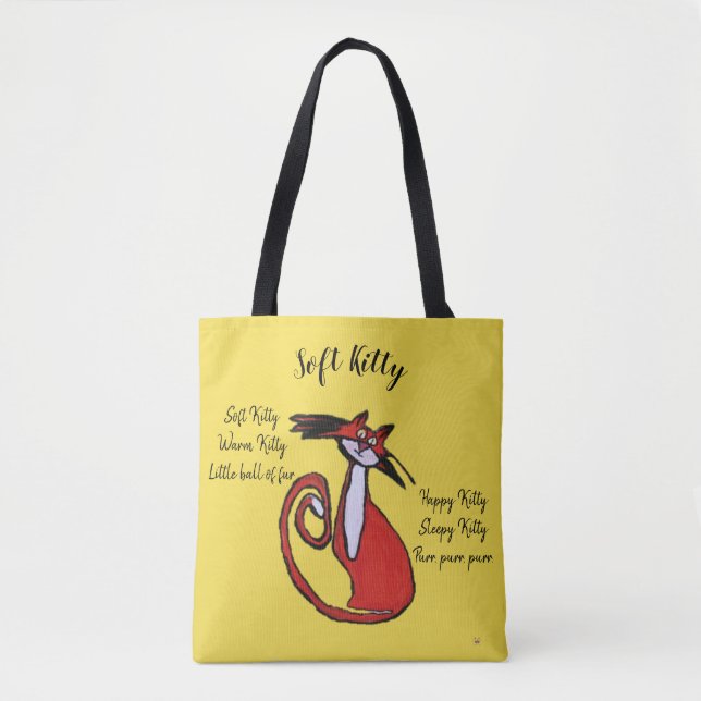 Bolsa Tote Gatinho macio - gato - (Frente)