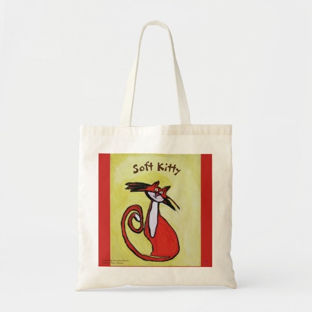 Bolsa Tote Gatinho macio - sacola (Frente)
