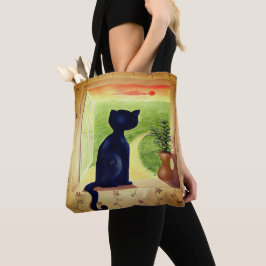 Bolsa Tote Gatinho na Janela