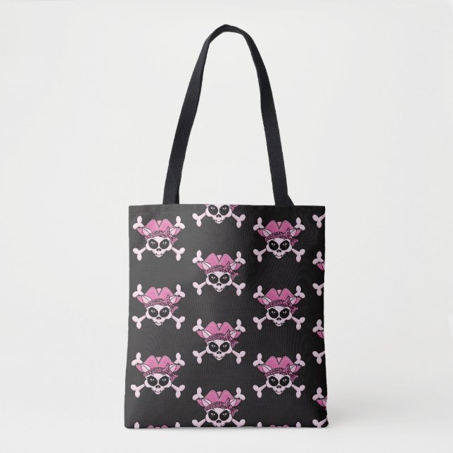 Bolsa Tote Gatinho Pirata bonito (Frente)