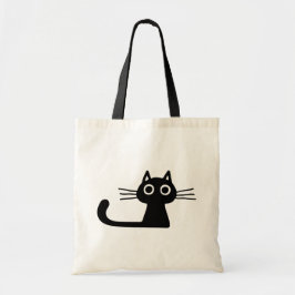 Bolsa Tote Gatinho Preto Curioso Gatinho Gatinho Bravo Arte A
