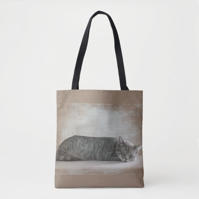 Bolsa Tote Gatinho relaxado (Frente)