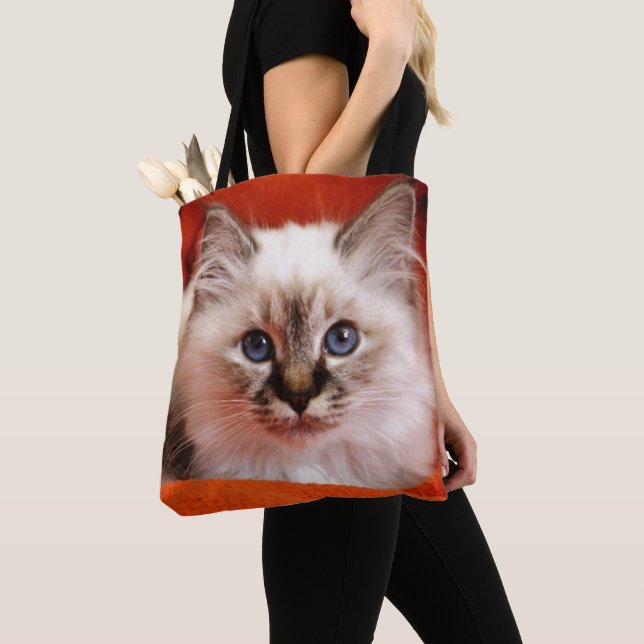 Bolsa Tote Gatinho sagrado de Birman (Close Up)