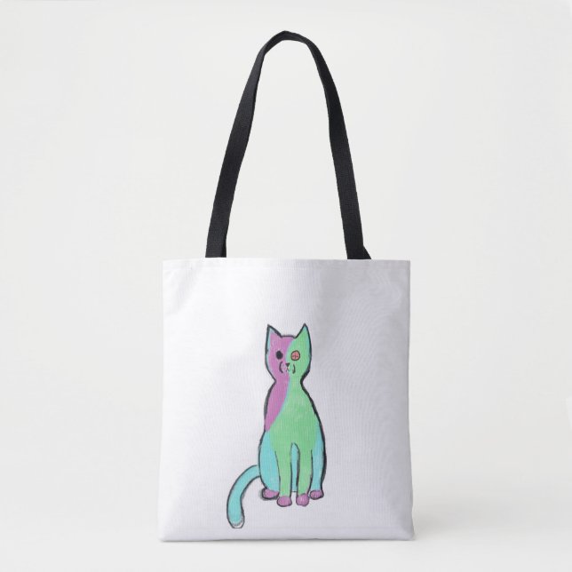 Bolsa Tote Gatinho Stitch (Frente)