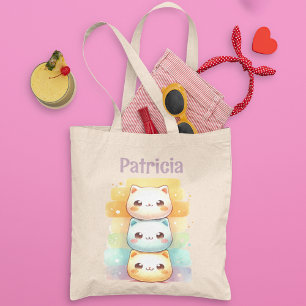 Bolsa Tote Gatinhos Adoráveis Empilhados Personalizados