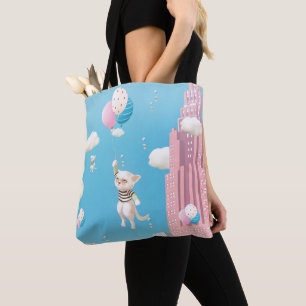Bolsa Tote Gatinhos de Entalhe