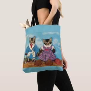 Bolsa Tote gatinhos de mesa brincando na praia