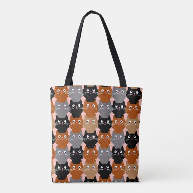 Bolsa Tote Gatinhos Felinos De Gato Fresco (Verso)