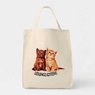 Bolsa Tote Gatinhos irmãos, dois gatos bonitos
