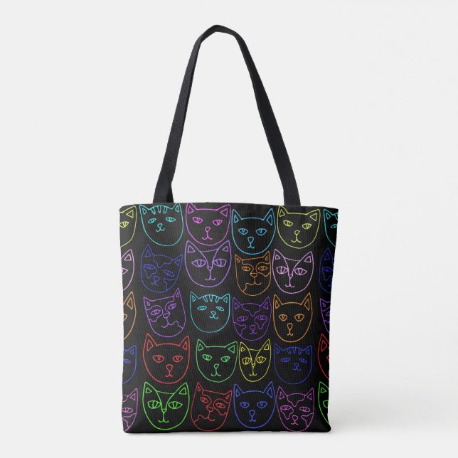 Bolsa Tote Gatinhos neon (Verso)