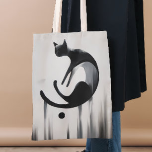 Bolsa Tote Gato Abstrato moderno - Arte Design minimalista