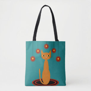 Bolsa Tote Gato alaranjado