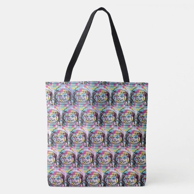 Bolsa Tote Gato Astronauta (Frente)