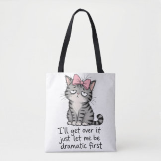 Bolsa Tote Gato Atitude "Preciso de Drama Primeiro" Gif Diver