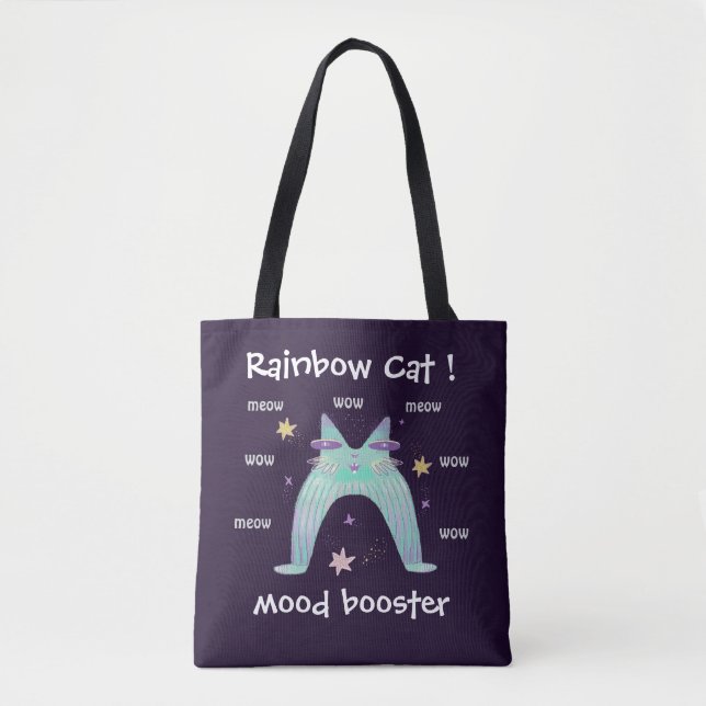 Bolsa Tote Gato bonitinho de reforço do humor (Frente)