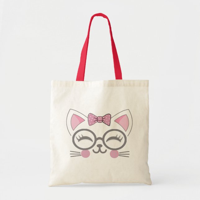 Bolsa Tote Gato bonito (Frente)