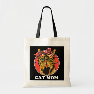 Bolsa Tote Gato Bonito Mãe Retrô Gata Amantes De Dia de as mã