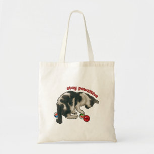 Bolsa Tote Gato Brincando com BOLAS DE GUDE, Fique Pata-posit