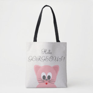 Bolsa Tote Gato Caprichoso e Fantástico Brilhante-Olá Magnífi