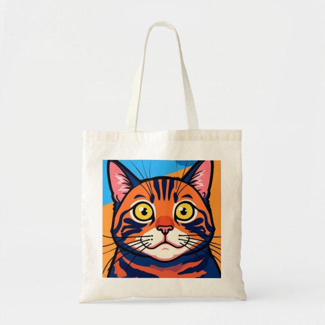Bolsa Tote Gato, Cavala, Gato doméstico (Frente)