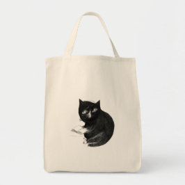 Bolsa Tote Gato com livro
