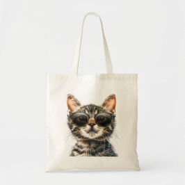 Bolsa Tote Gato com óculos de sol
