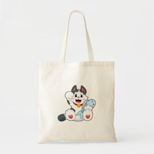 Bolsa Tote Gato com Peixe