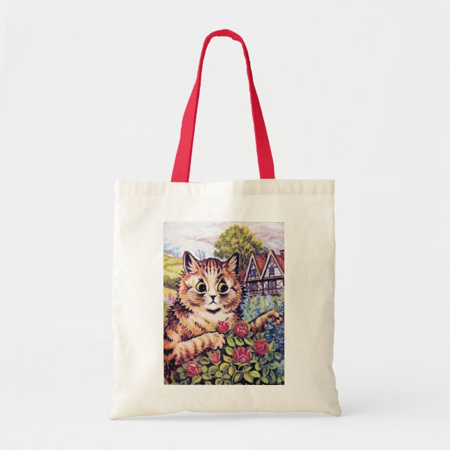 Bolsa Tote Gato com Rosas, Louis Wain (Frente)