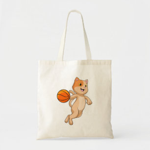 Bolsa Tote Gato como jogador de basquetebol